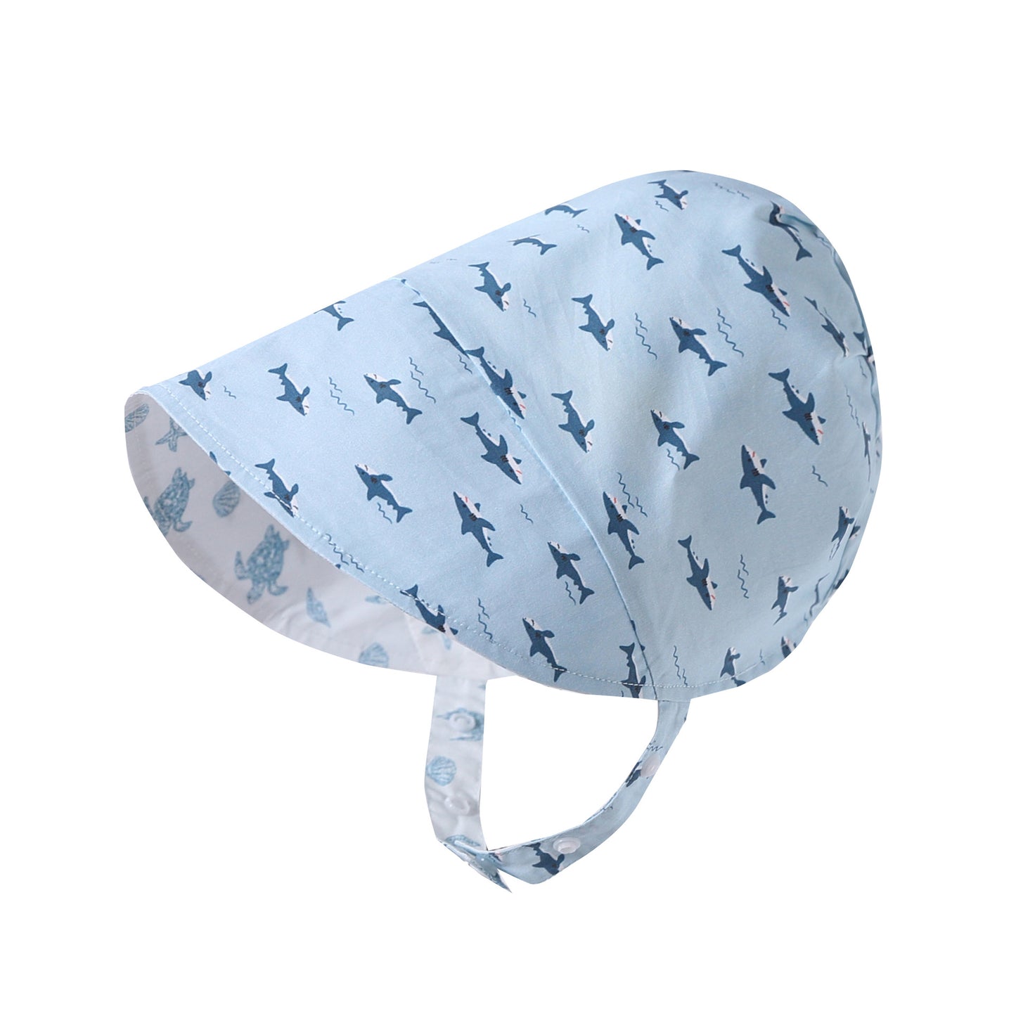 Adjustable Wide Brim Cotton Bonnet ボタニカル サンハット 日除け防止【mh0013494】