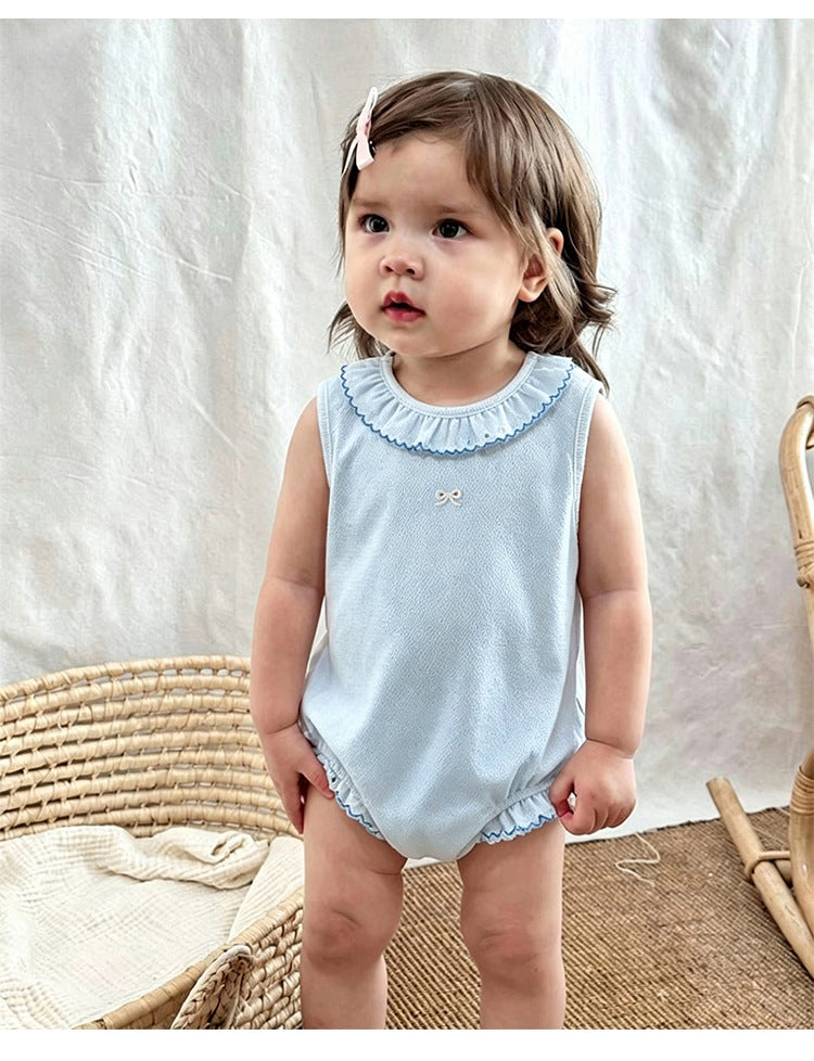 Sleeveless Ruffle Collar Romper メロウ ノースリーブロンパース【mh0013503】