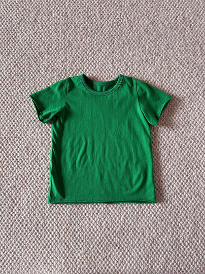 クルーネック半袖Tシャツ（グリーン）の商品写真