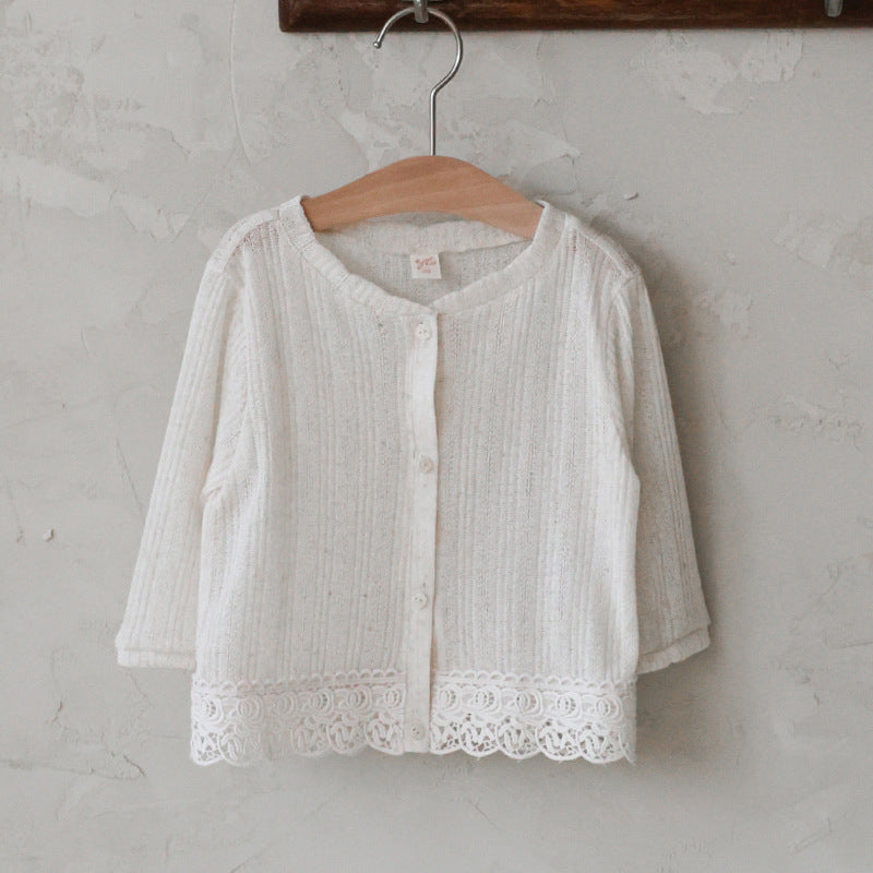 Lace Point Cardigan 透かし編み カーディガン【mh0012977】