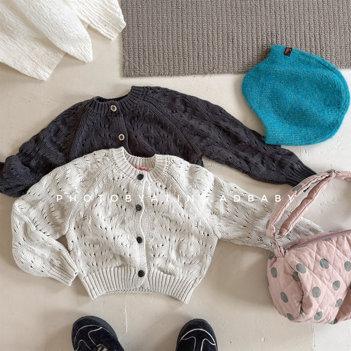 Kids' Openwork Long-Sleeve Knit Cardigan [mh0014055]