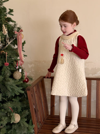 ノースリーブキルトワンピース ビーズ刺繍 キルティングドレス【mh0011885】