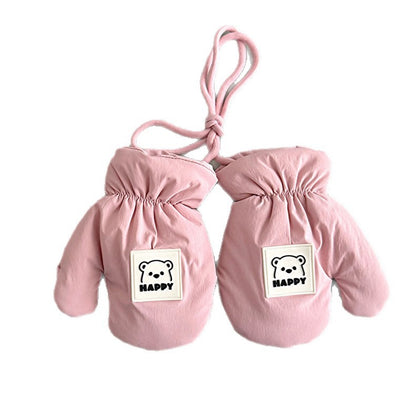 ベビーキッズ手袋 ミトン 指なし スキー グローブ ベアくま【mh0011823】