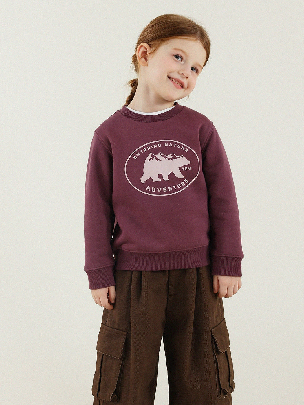 -長袖スウェットシャツ 裏起毛 プリント クルーネック 暖か【mh0011342】 - mamahalo shop - 長袖Tシャツ -  べビー服 - 子供服 - 男の子 - 女の子