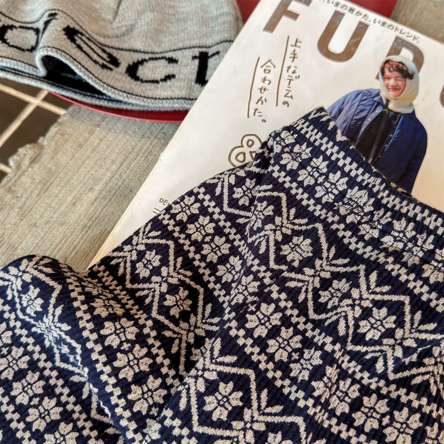 裏起毛レギンスパンツ トライバル ネイティブ柄 レギパン【mh0011911】