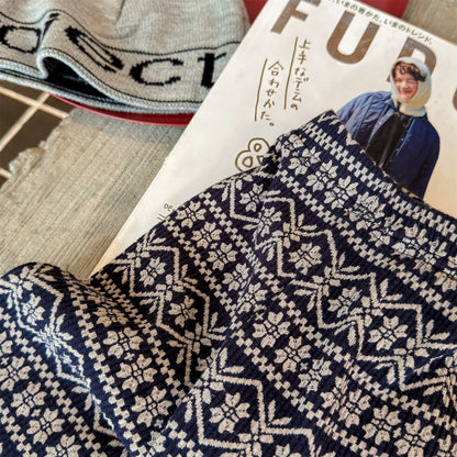 裏起毛レギンスパンツ トライバル ネイティブ柄 レギパン【mh0011911】