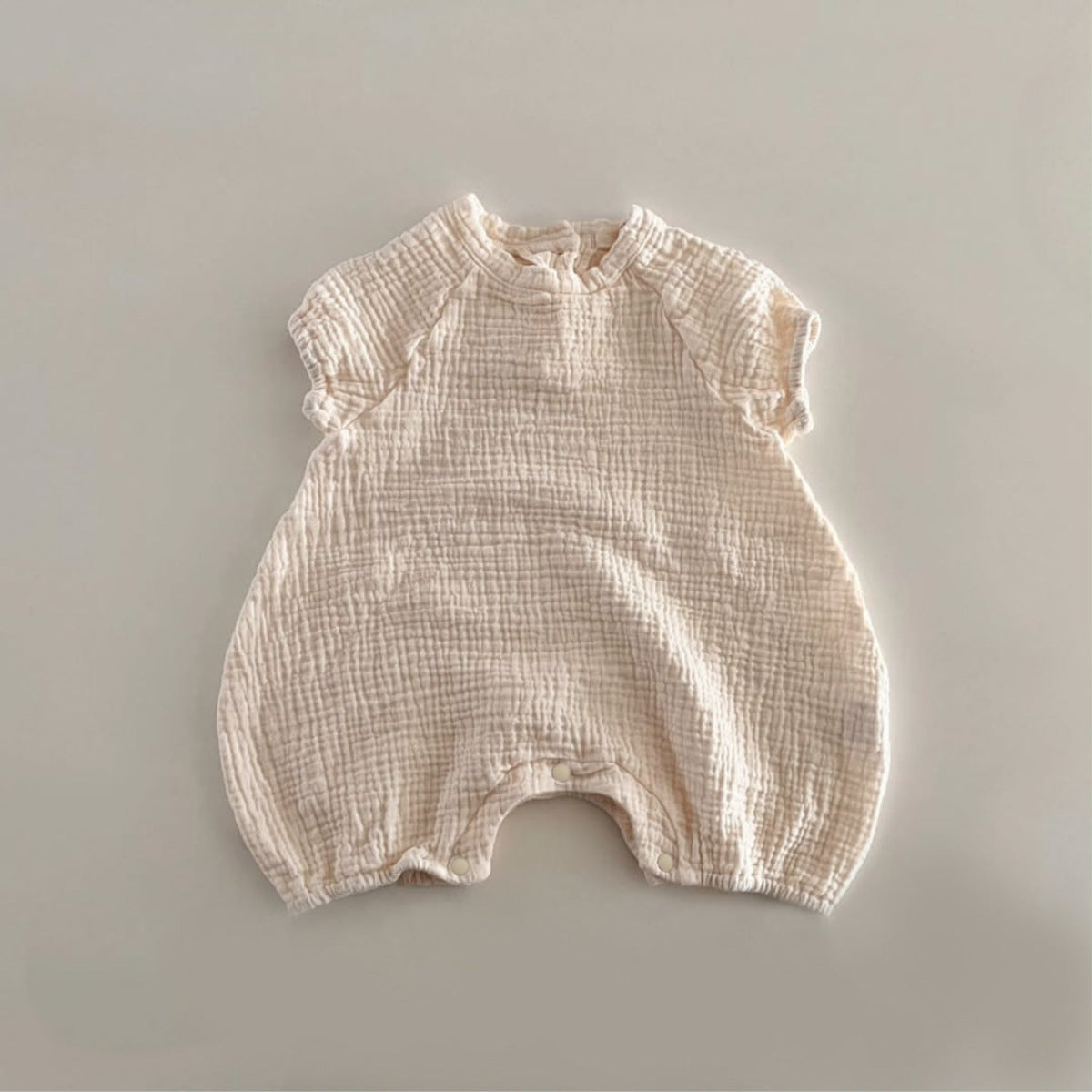 Short Sleeve Gauze Romper コクーン 半袖ロンパース【mh0013507】