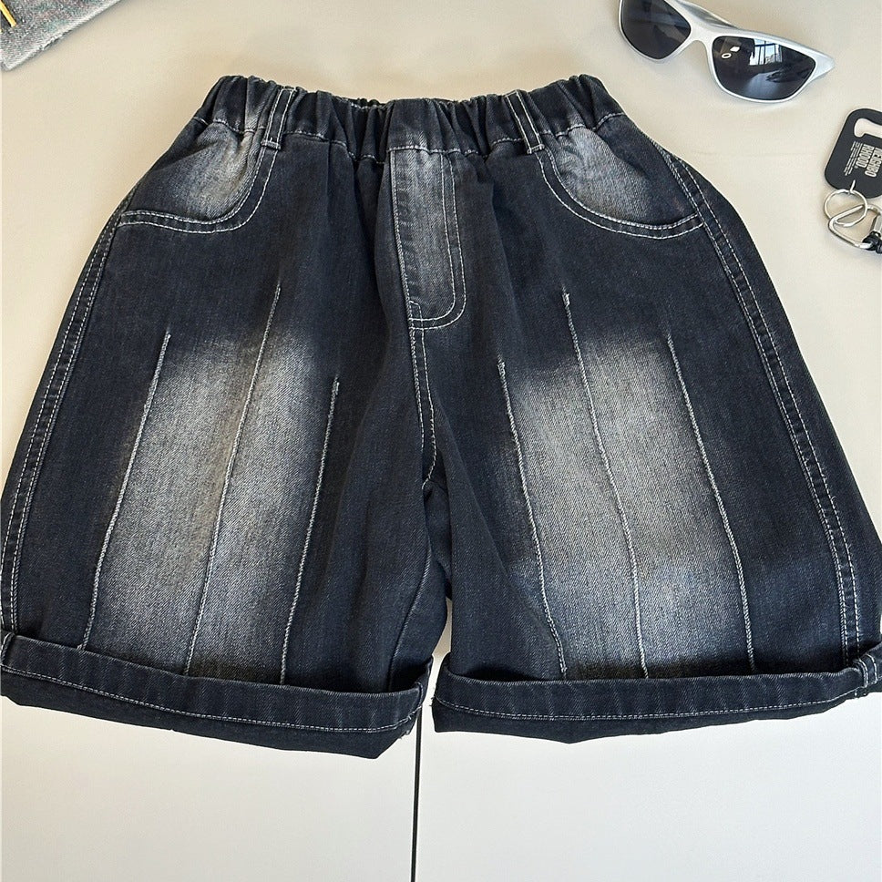Washed Denim Shorts ウォッシュ ハーフパンツ【mh0012956】