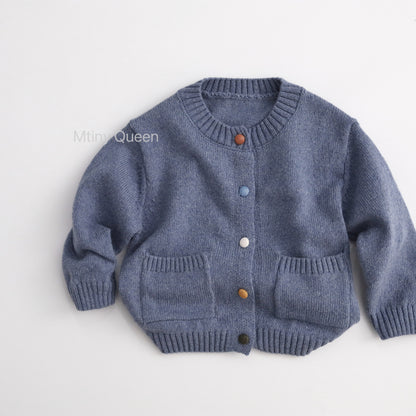 Multi-color Button Cotton Cardigan コットン ニット カーディガン【mh0012505】
