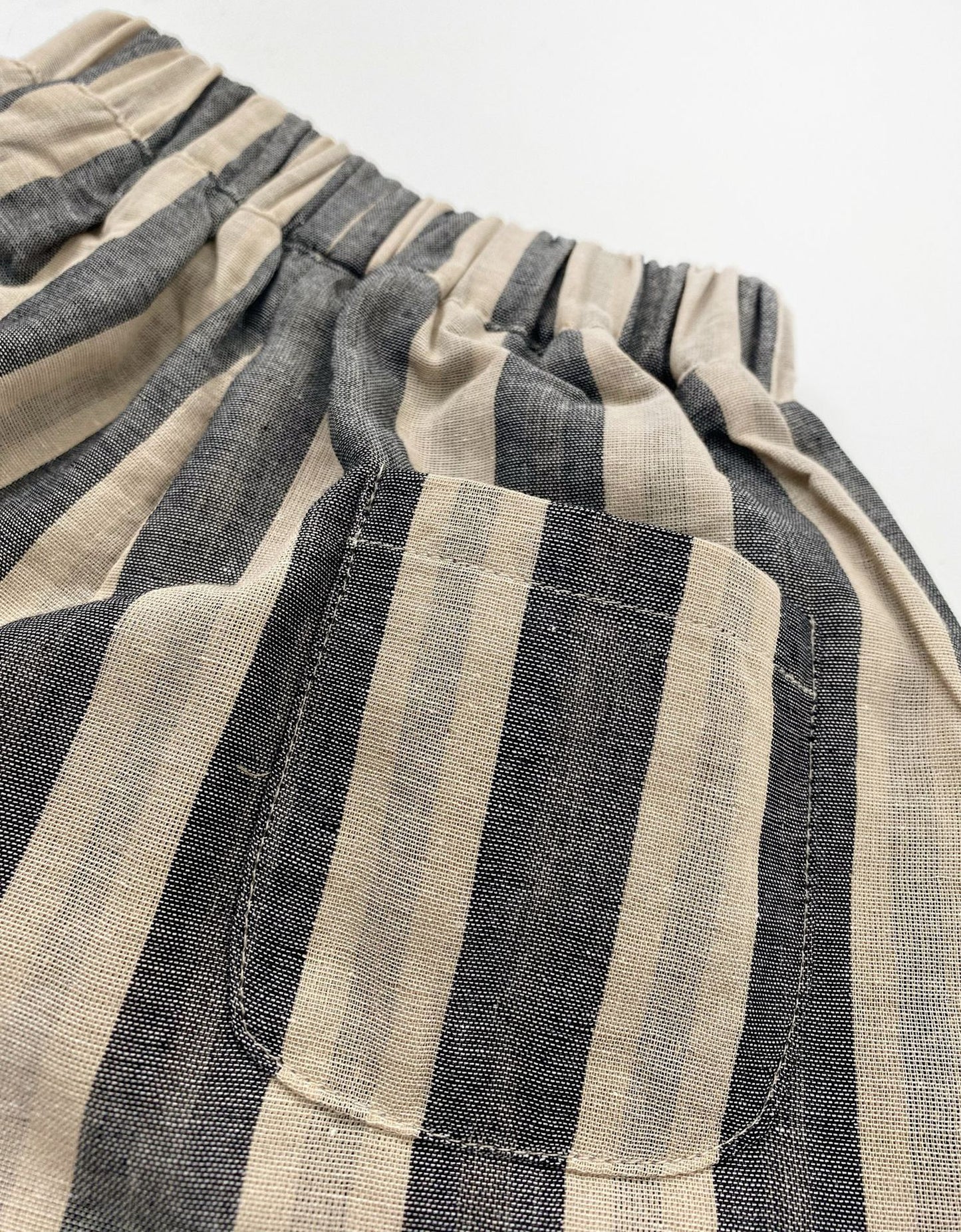Striped Woven Cotton Shorts ストライプ ハーフパンツ【mh0013476】