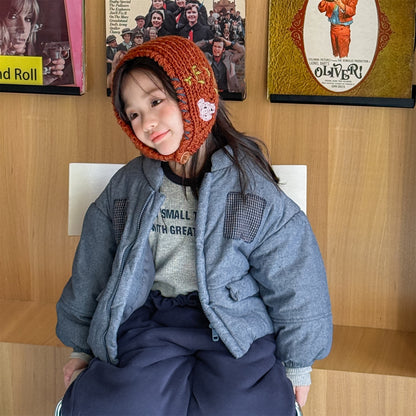 パッチワークブルゾン 中綿ジャケット コート【mh0011918】