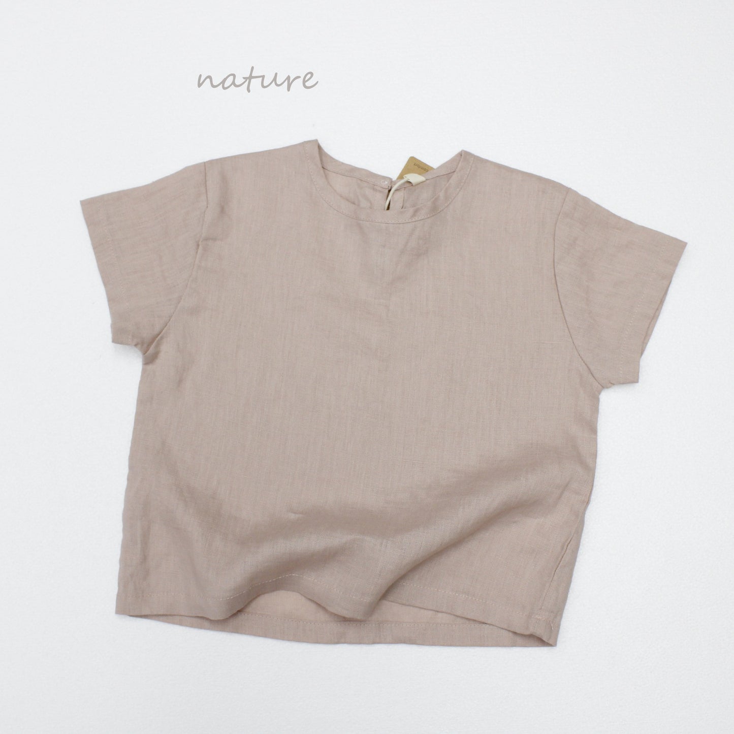 Minimalist Pullover Linen Top リネン 半袖シャツ【mh0013632】