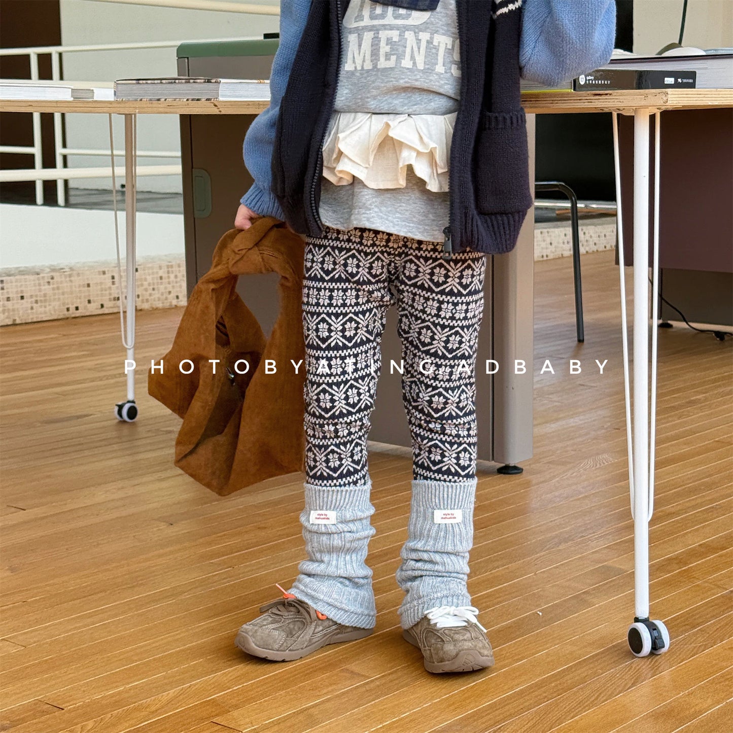 裏起毛レギンスパンツ トライバル ネイティブ柄 レギパン【mh0011911】