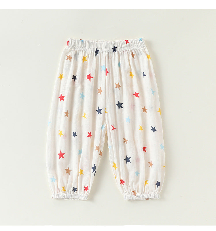 Star Print Plaid Slouchy Jogger Pants チェック ロングパンツ【mh0013492】
