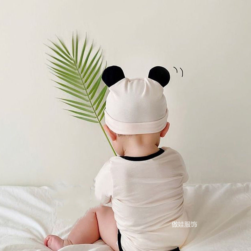 Panda Costume Short-Sleeve Romper With Hat Set パンダ 半袖ロンパース コスチューム【mh0013355】