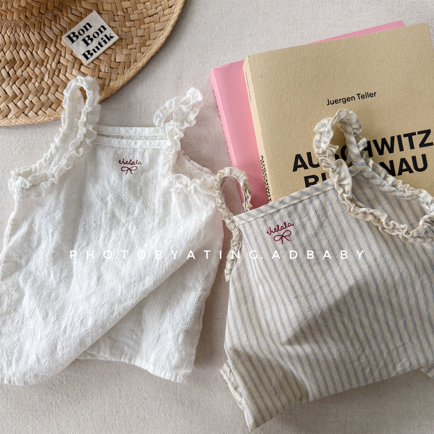 Sleeveless Lace Ruffle Camisole ストライプ キャミソール【mh0013453】