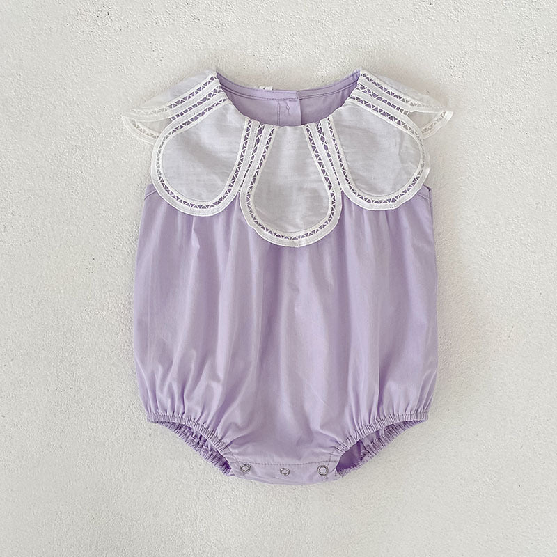 Petal Collar Romper Puff Sleeve Dress ラッフル ロンパース ミモレ丈ワンピース【mh0013158】