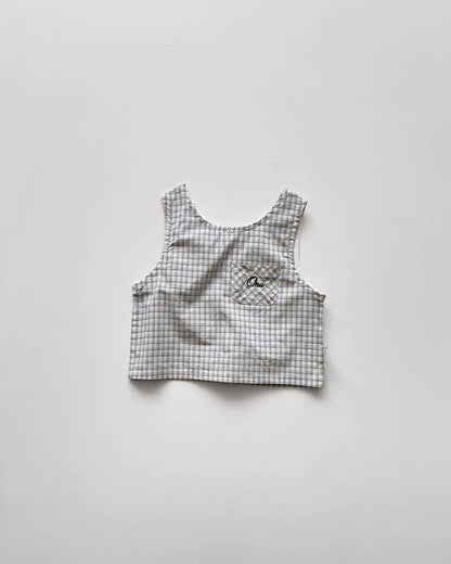 Plaid Seersucker Tank Shorts Set 【mh0013273】