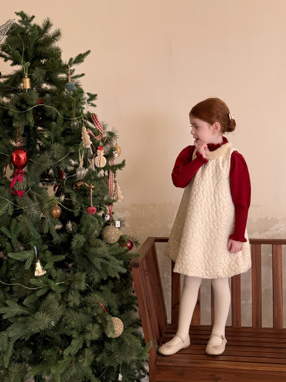 ノースリーブキルトワンピース ビーズ刺繍 キルティングドレス【mh0011885】