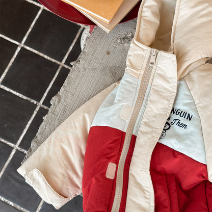 中綿ダウンジャケット パッチワーク アウター コート【mh0011900】