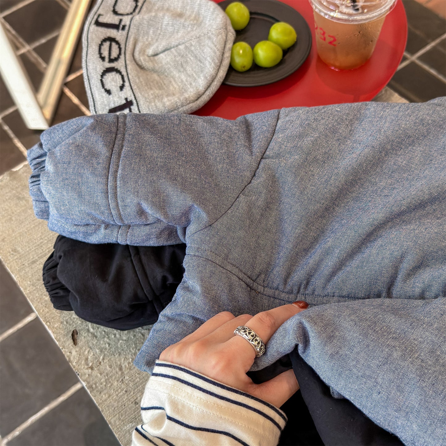 パッチワークブルゾン 中綿ジャケット コート【mh0011918】