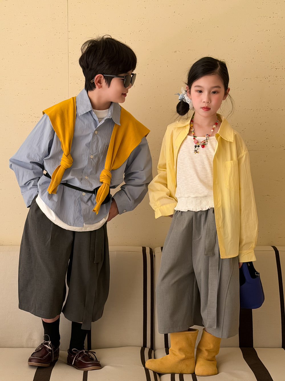 Crinkle Cotton Long Sleeve Shirt [mh0012512]