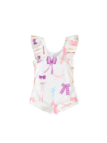 UPF50 Plus Ribbon Ruffled One-piece リボン フリル 水着【mh0012606】