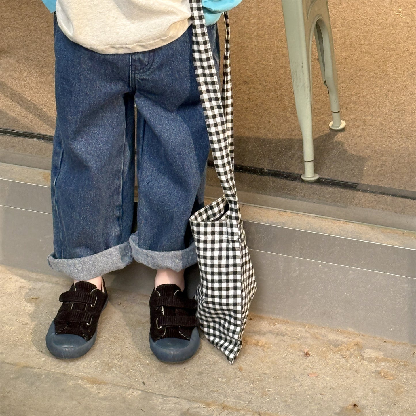 -キャラクタープリントポケットデニムパンツ ワイドパンツ【mh0010808】 - mamahalo shop - デニムパンツ -  べビー服 - 子供服 - 男の子 - 女の子