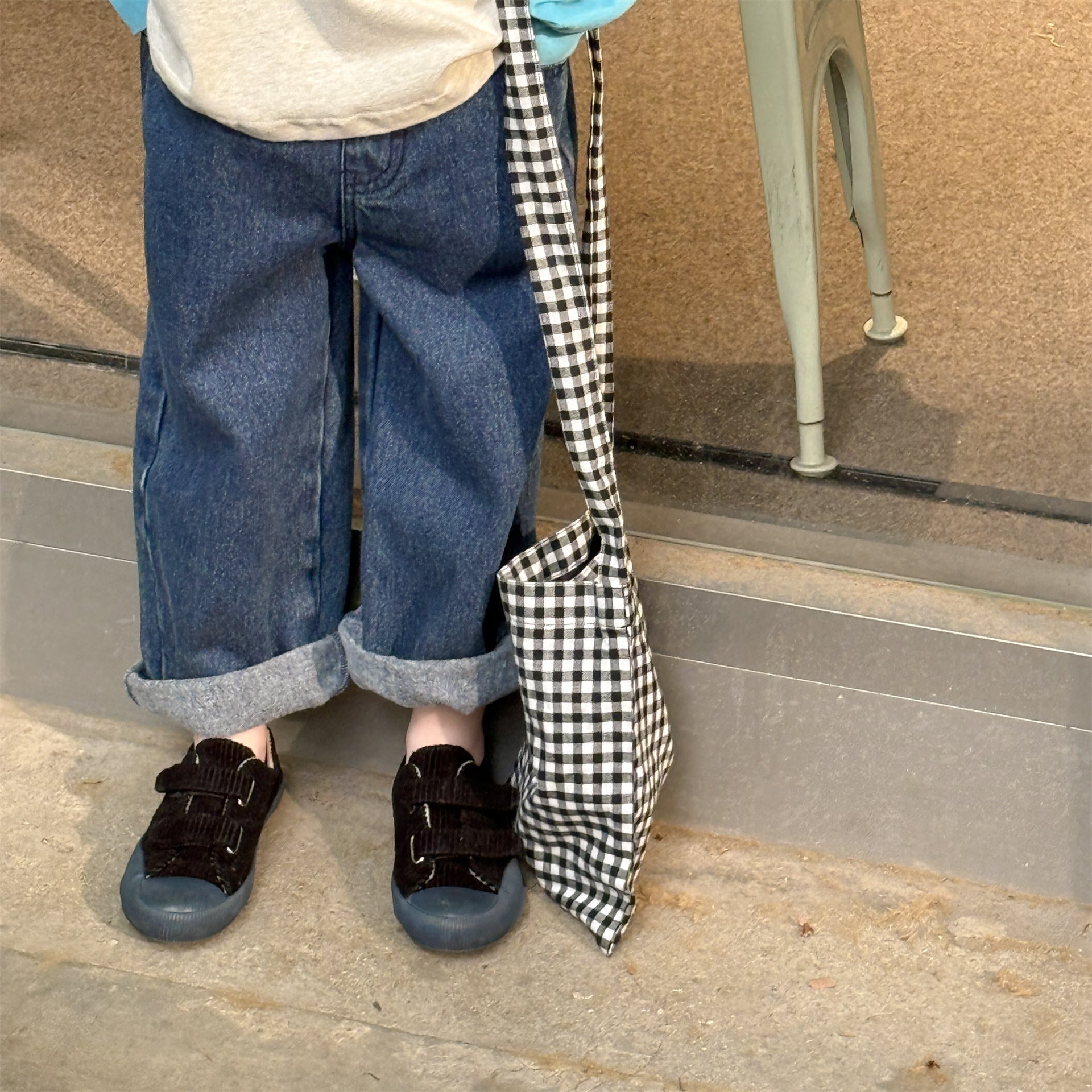 -キャラクタープリントポケットデニムパンツ ワイドパンツ【mh0010808】 - mamahalo shop - デニムパンツ -  べビー服 - 子供服 - 男の子 - 女の子