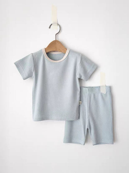 Crew Neck Short-Sleeve T-shirt Shorts Set Daily Short Sleeve T-shirt Shorts Set [mh0013277]