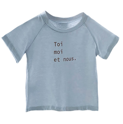 Letter Print Cotton T-shirt ロゴ Tシャツ【mh0012614】