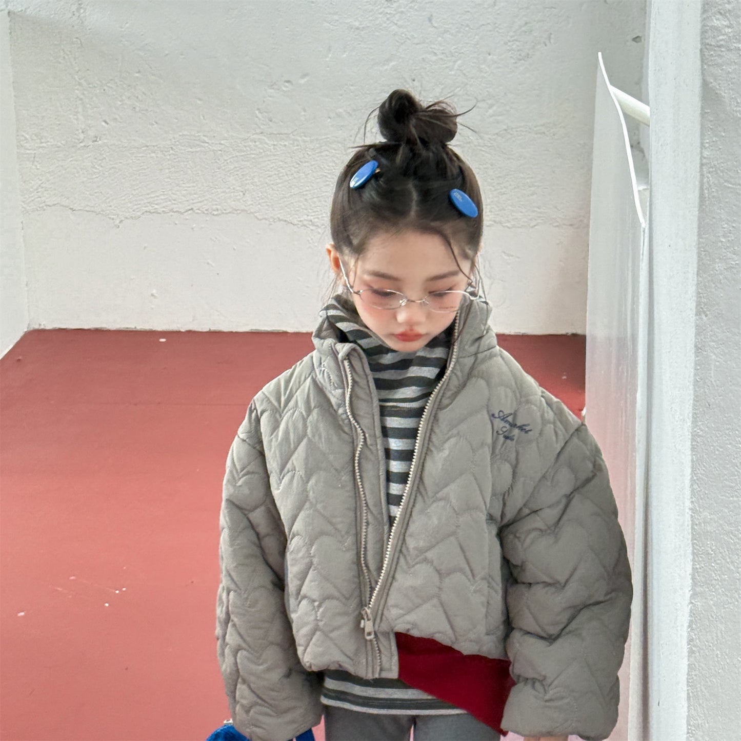 ハートキルティングジャケット キルトブルゾン ショートコート【mh0011912】