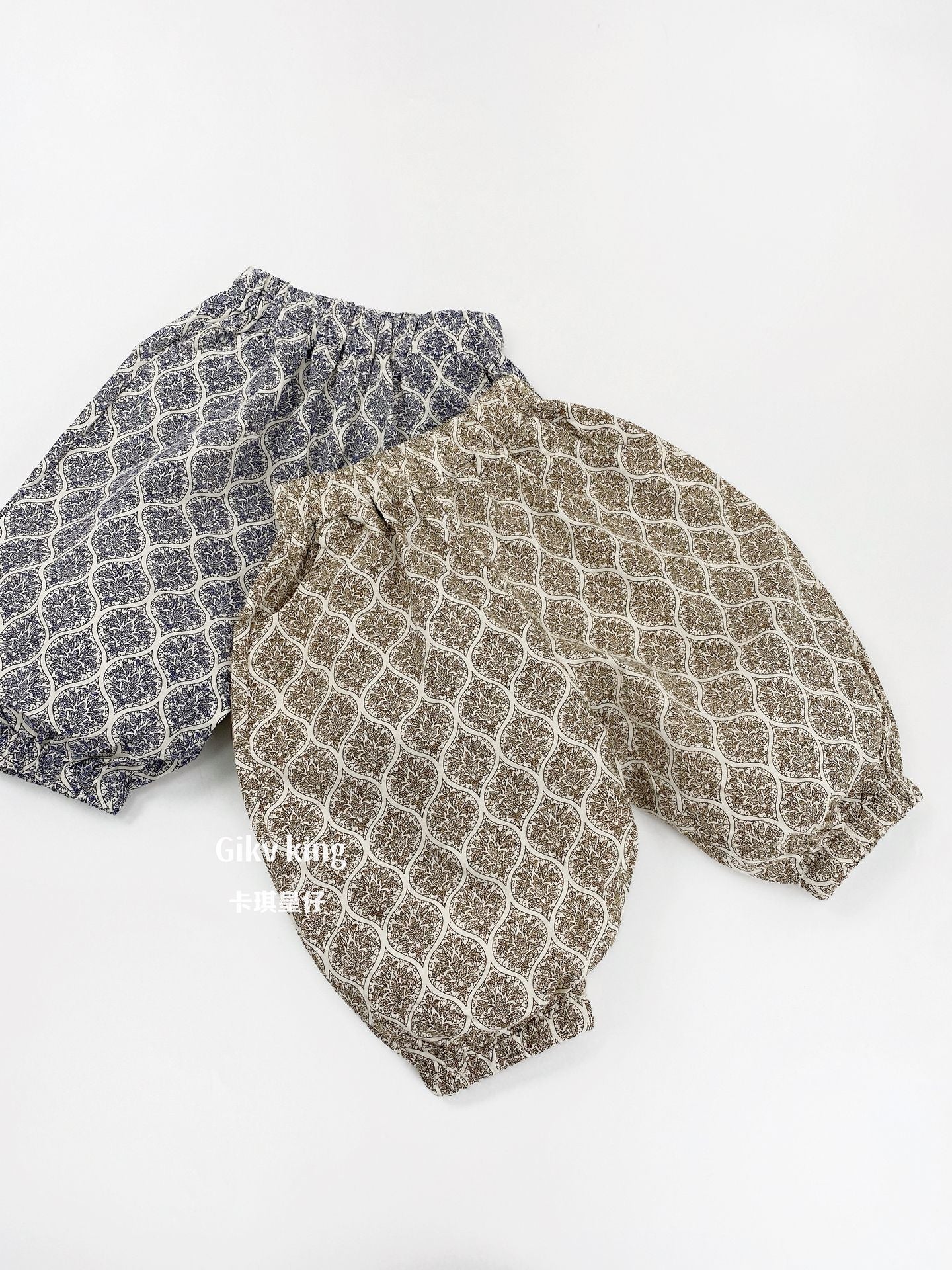 Printed Balloon Pants アラベスク ロングパンツ【mh0013472】