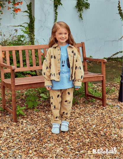 -ドッグ柄ジャケット/犬プリントスウェット/いぬ柄パンツ【mh0010984】 - mamahalo shop - 長袖セットアップ -  べビー服 - 子供服 - 男の子 - 女の子