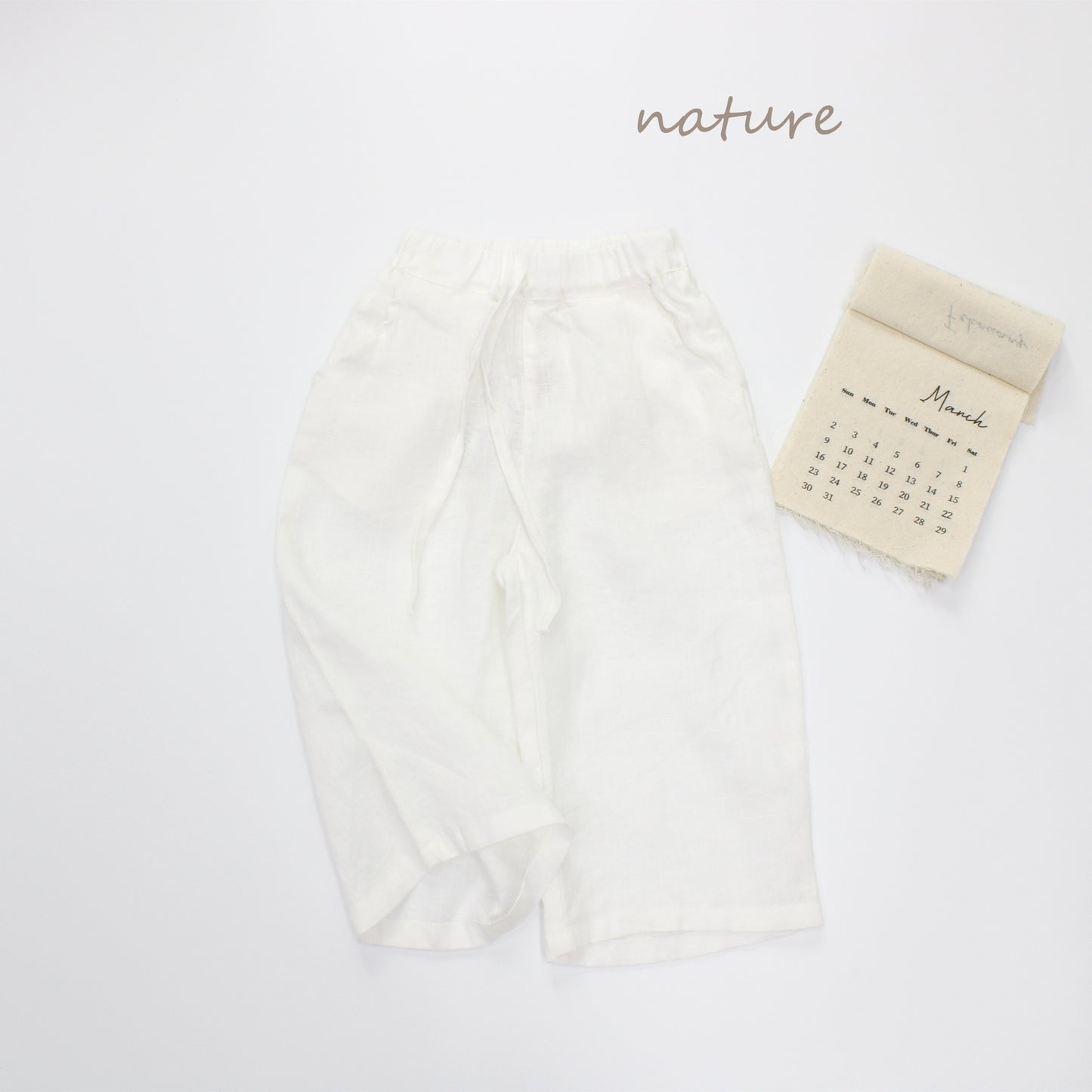 Linen Minimalist Trousers リネン ロングパンツ【mh0013629】