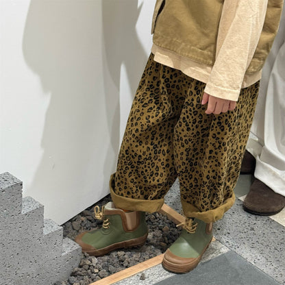 レオパード柄ワイドデニムパンツ【mh0010904】