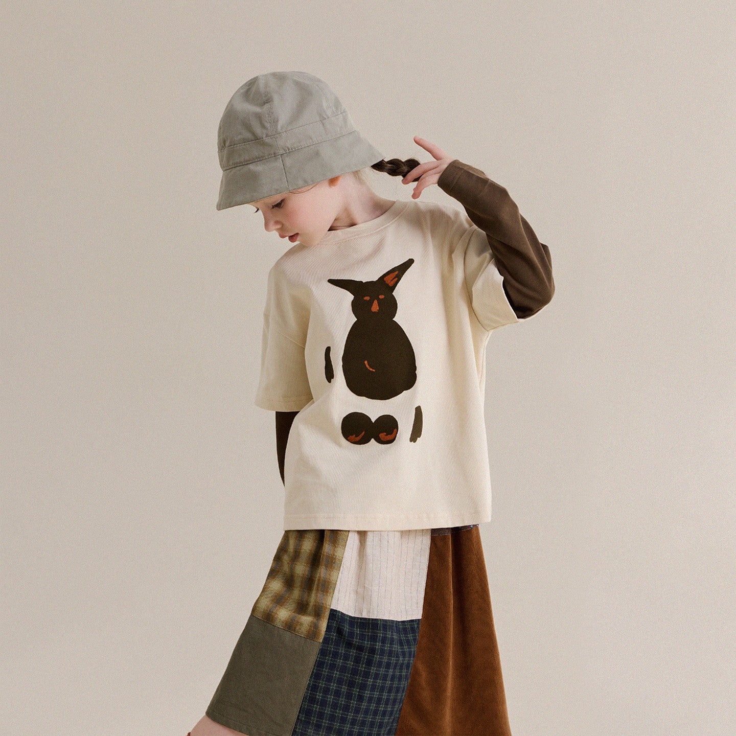 Kids' Junior Faux Layered Printed Long-Sleeve T-Shirt [mh0013972]