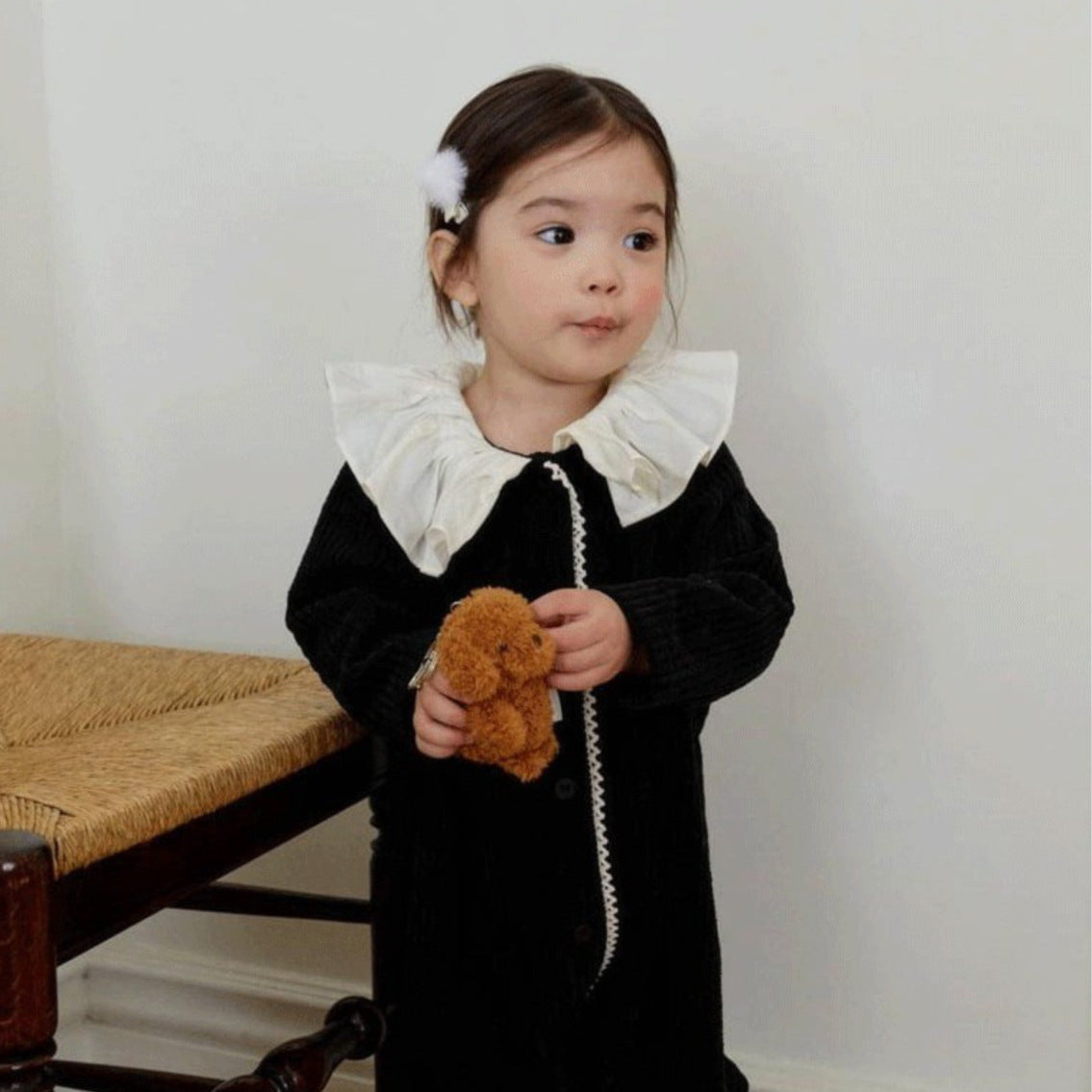 Baby Ruffle Collar Long-Sleeve Romper [mh0013887]