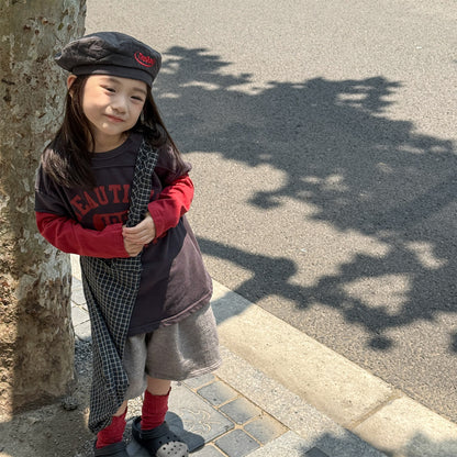 -ロゴプリントベストドッキング長袖Tシャツ スウェット【mh0010806】 - mamahalo shop - 長袖Tシャツ -  べビー服 - 子供服 - 男の子 - 女の子