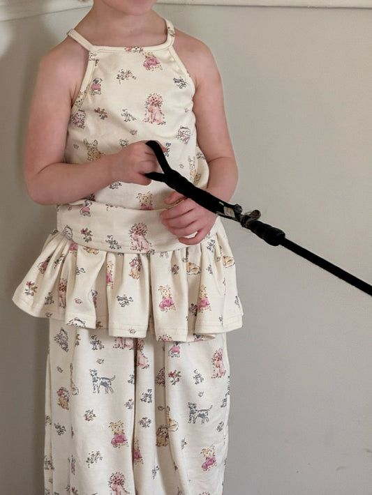 Nautical Striped Sleeveless Set Up アニマルプリント キャミソールスウェットセットアップ【mh0012821】