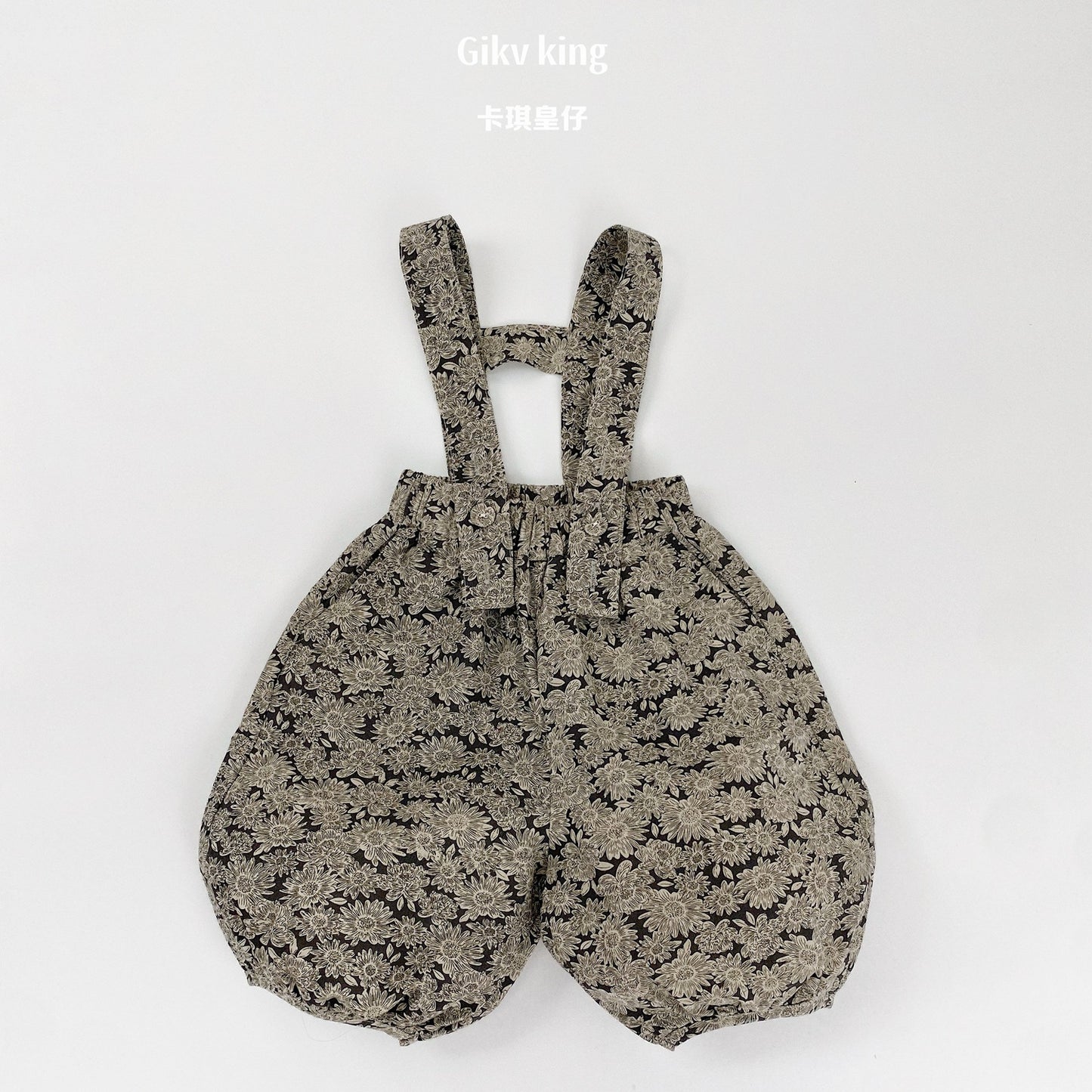 Floral Pattern Suspender Bloomers フラワー サロペットパンツ【mh0013488】