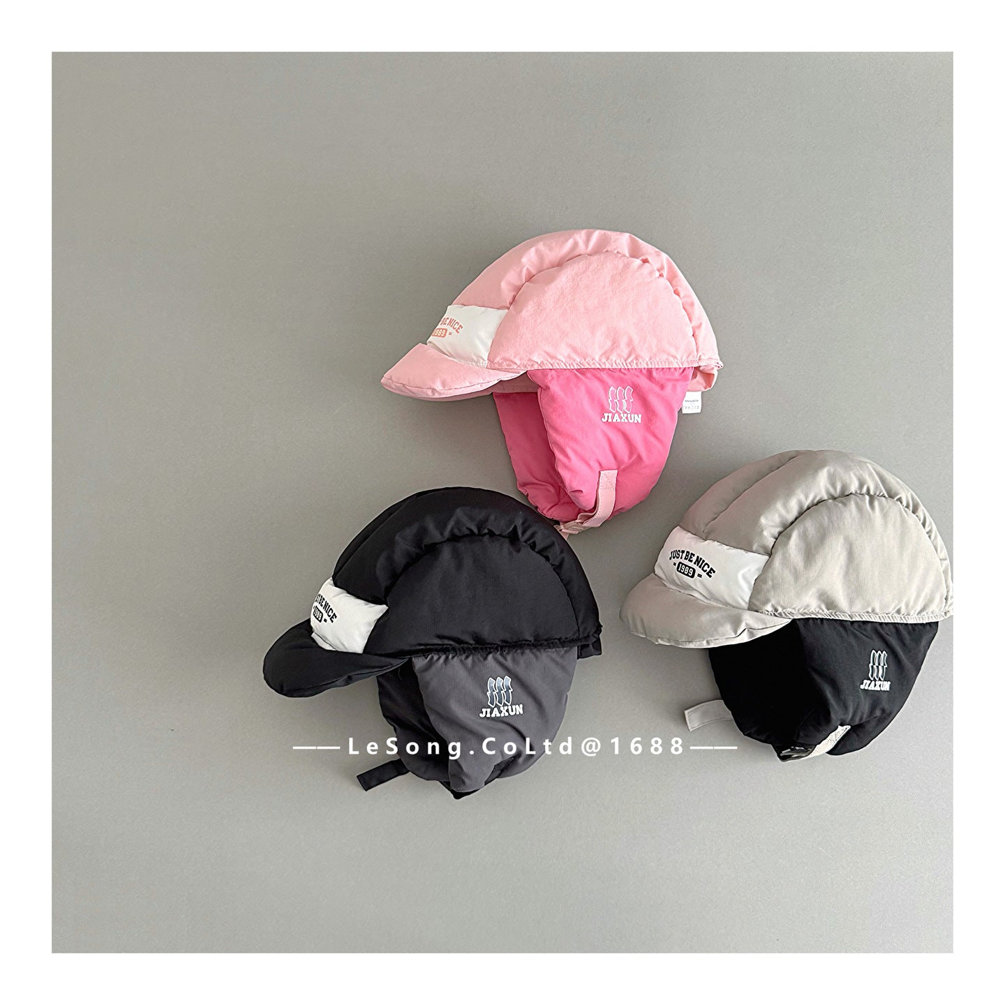 キッズ帽子 耳当て付き 中綿 防寒 スキー帽 フライトハット【mh0011824】