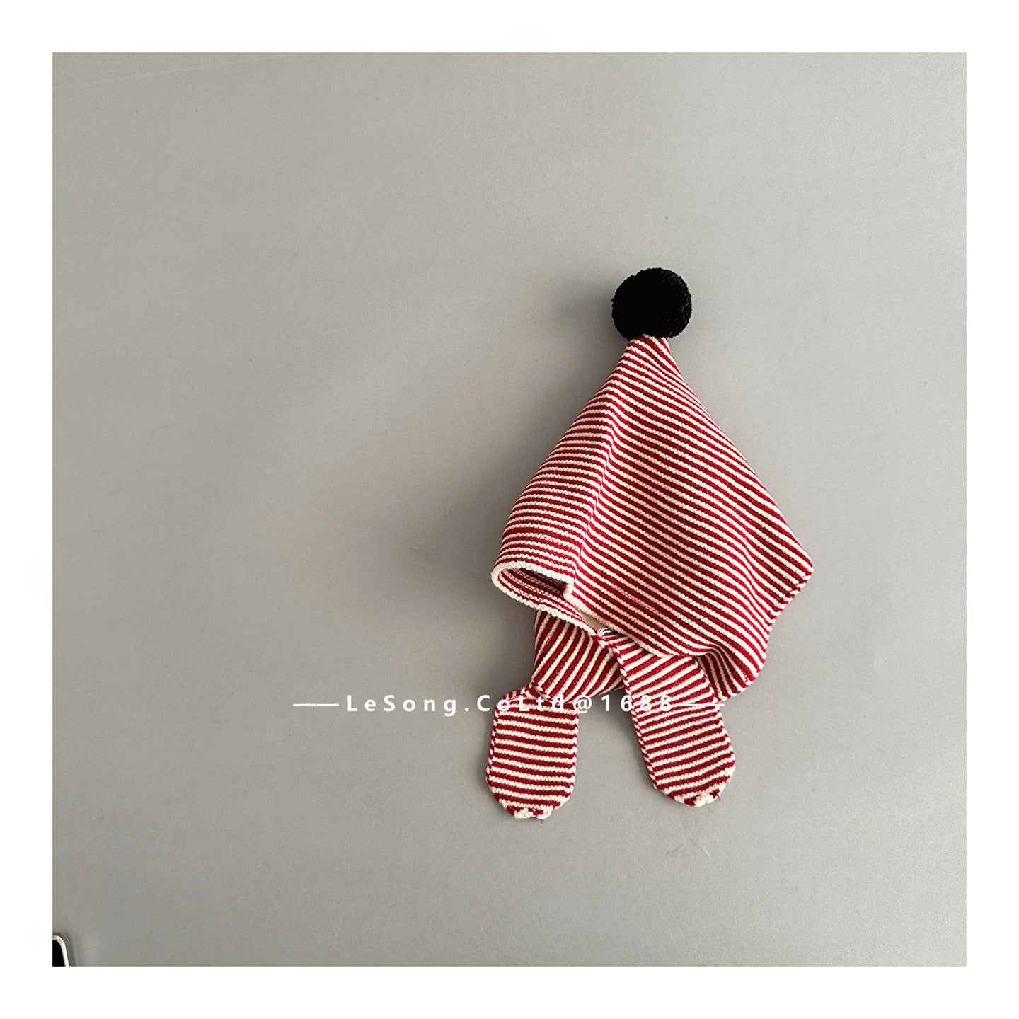 キッズ帽子 ボーダー マフラードッキング ピクシーハット【mh0011804】