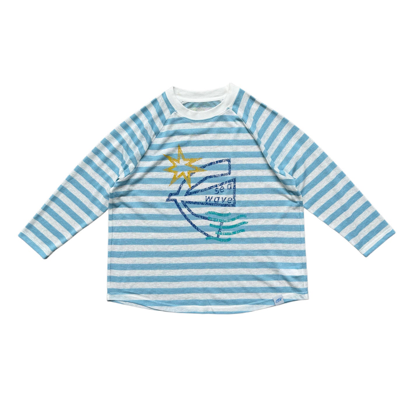 Nautical Sun-Protection Striped Raglan Tee ボーダー 長袖Tシャツ【mh0013623】