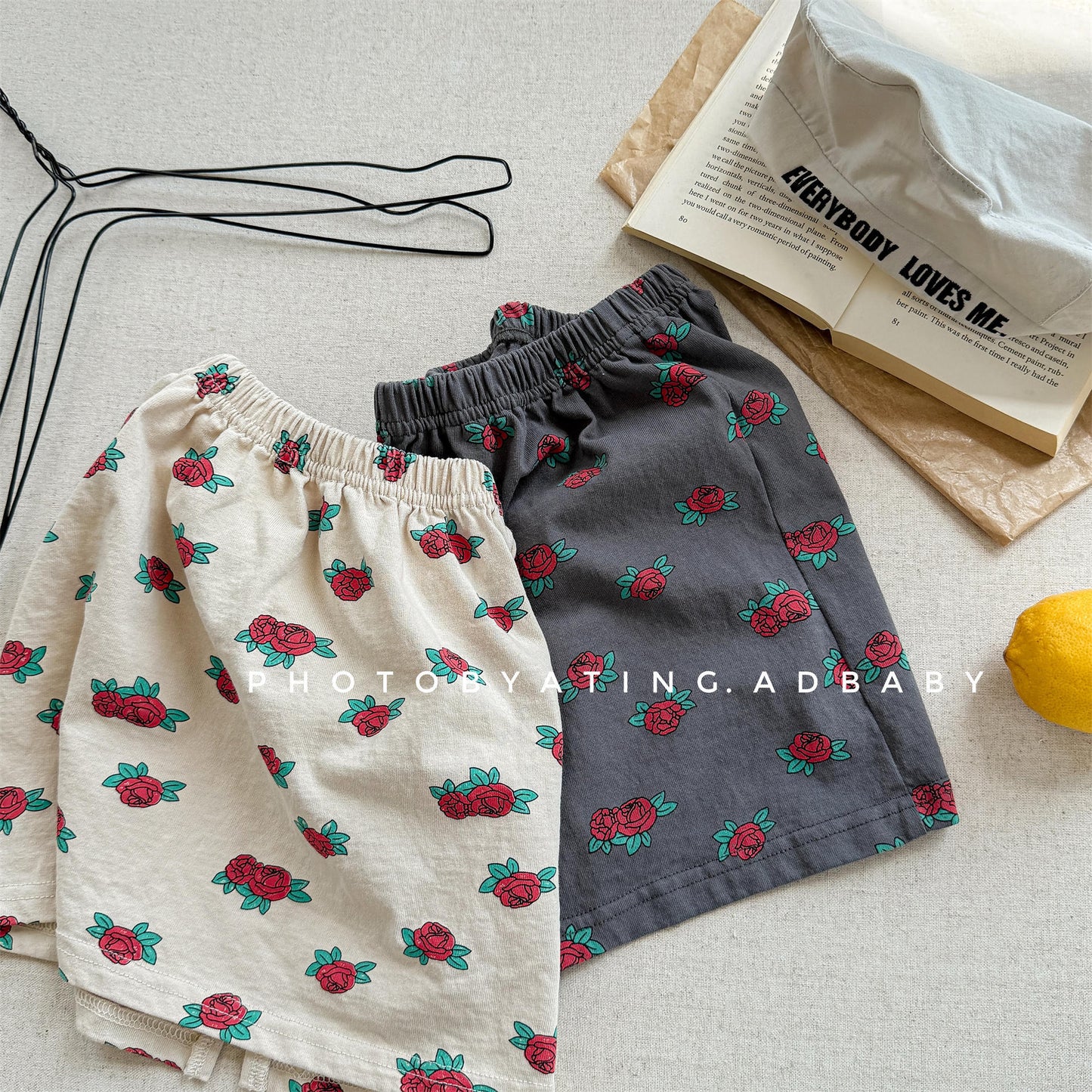 Rose Flower Graphic Cotton Skirt ローズ プリント コットン スカート【mh0012653】