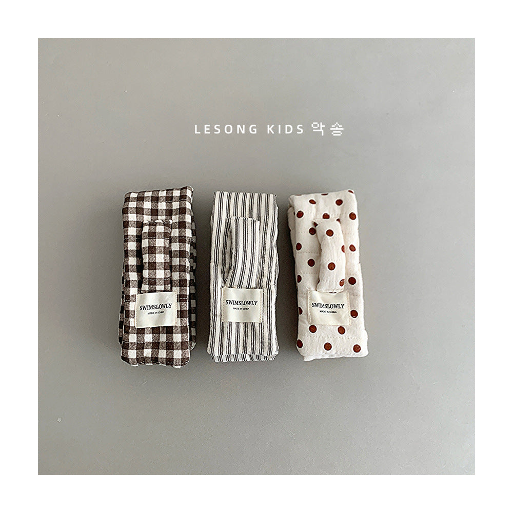 キッズマフラー チェック/ドット/ストライプ ネックウォーマー【mh0011796】