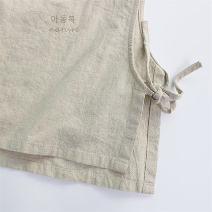 Cotton Linen Vest コットン リネン ベスト【mh0001296】