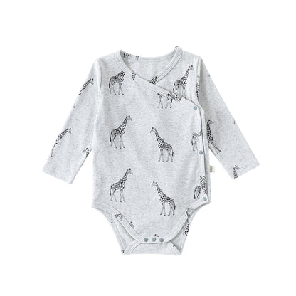 長袖肌着ロンパース/パンツ アニマル/星月プリント ボディスーツ【mh0011724】