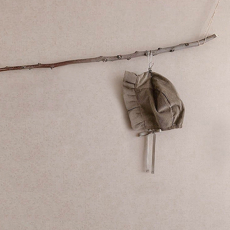 -ベビー フラワー 刺繍 ロンパース 帽子 ボンネット【mh0000082】 - mamahalo shop - 長袖ロンパース -  べビー服 - 子供服 - 男の子 - 女の子