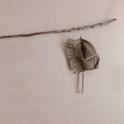 -ベビー フラワー 刺繍 ロンパース 帽子 ボンネット【mh0000082】 - mamahalo shop - 長袖ロンパース -  べビー服 - 子供服 - 男の子 - 女の子